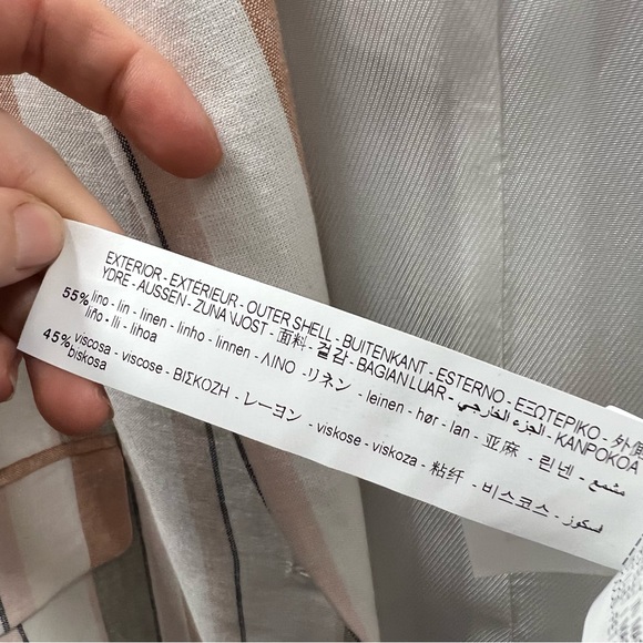 Zara Striped Linen Blend Blazer - Picture 3 of 5